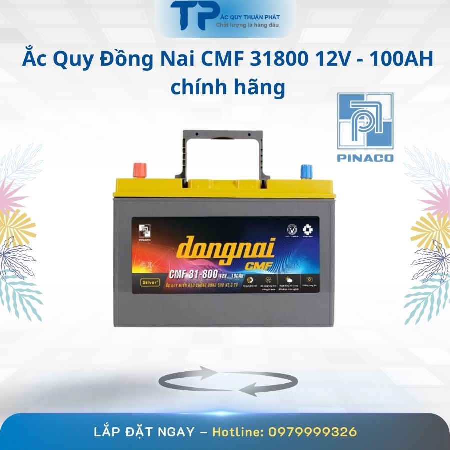 Ắc quy Đồng Nai CMF 31800 12V - 100AH chính hãng
