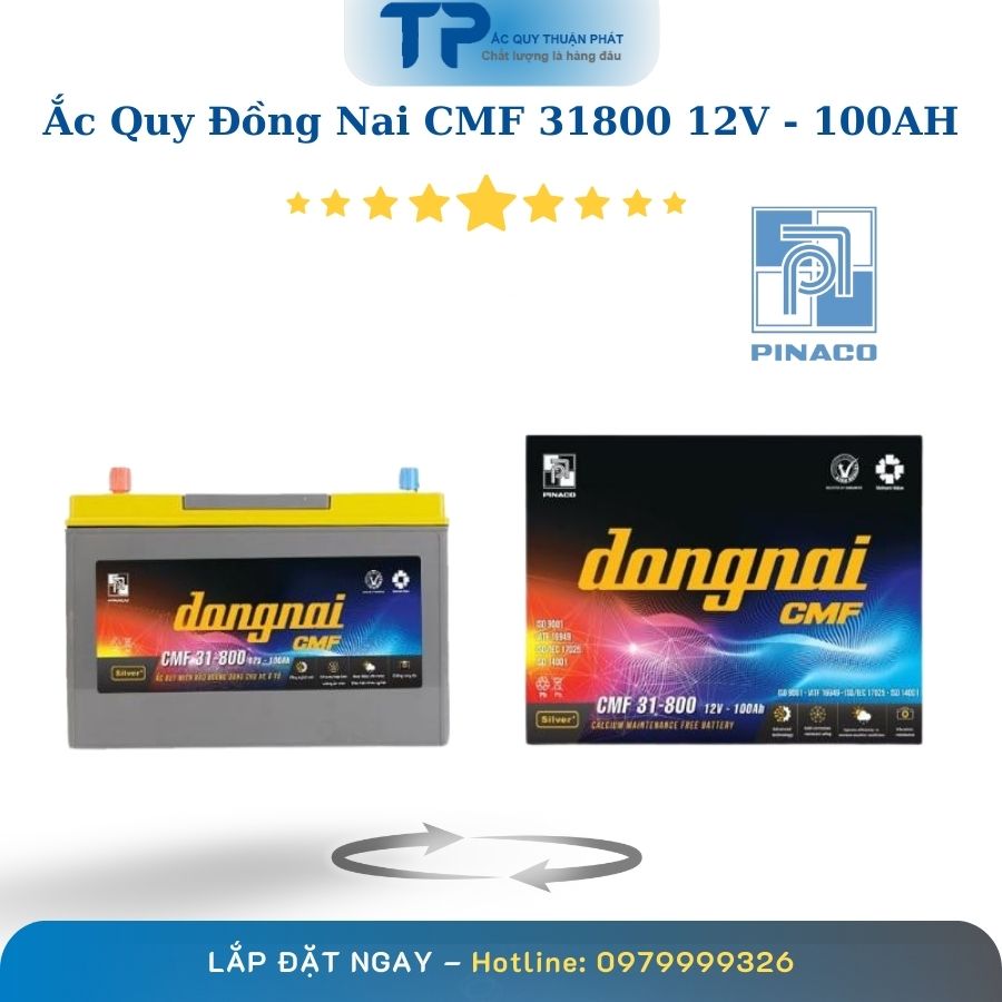 Ắc quy Đồng Nai CMF 31800 12V - 100AH