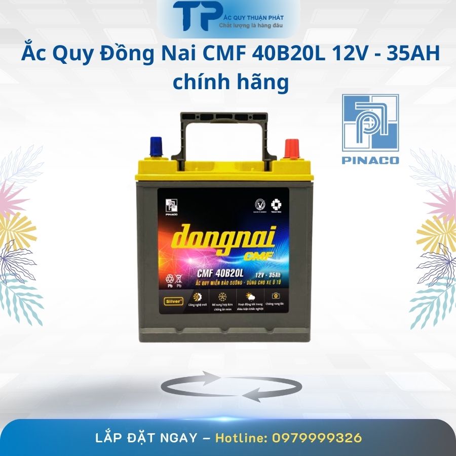 Ắc quy Đồng Nai CMF 40B20L 12V - 35AH chính hãng