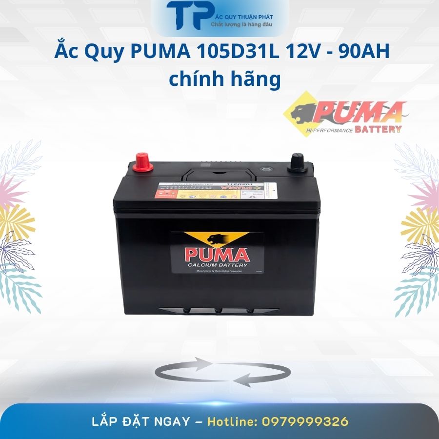 Ắc Quy PUMA 105D31L 12V - 90AH chính hãng