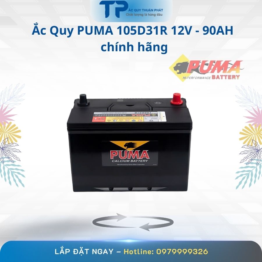 Ắc Quy PUMA 105D31R 12V - 90AH chính hãng