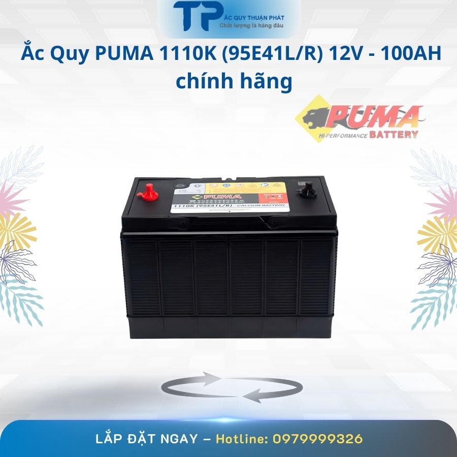 Ắc Quy PUMA 1110K 95E41L/R 12V - 100AH chính hãng