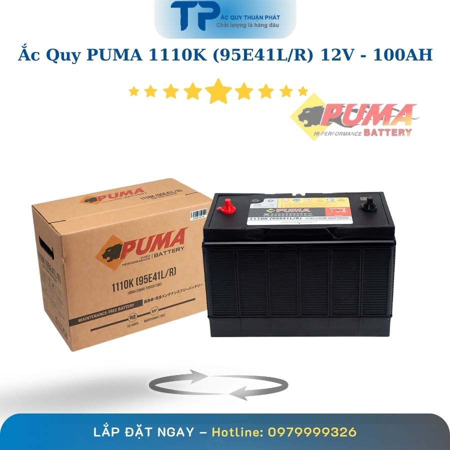 Ắc Quy PUMA 1110K 95E41L/R 12V - 100AH