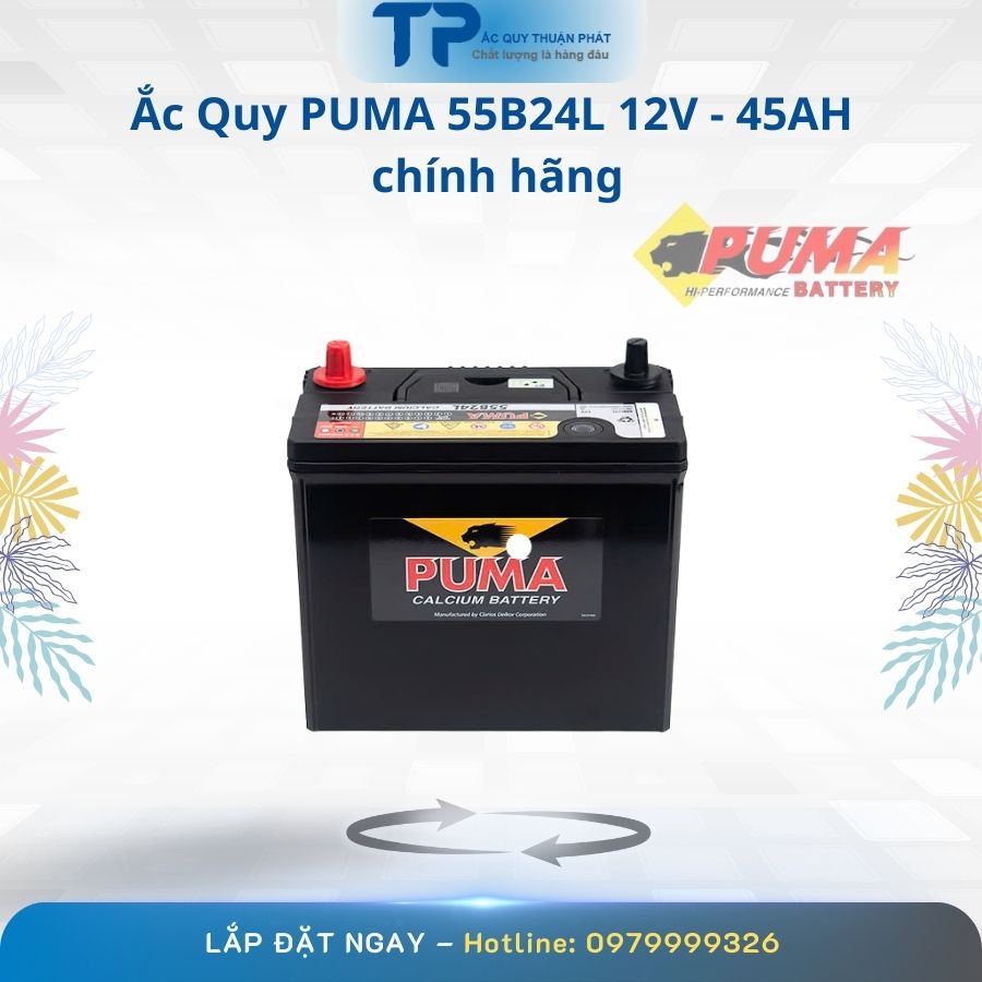 Ắc quy PUMA 55B24L 12V - 45AH chính hãng