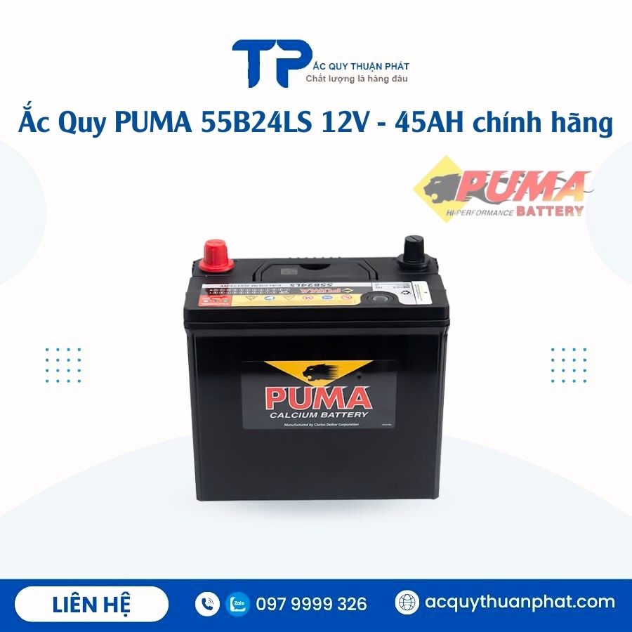 Ắc quy PUMA 55B24LS 12V - 45AH chính hãng