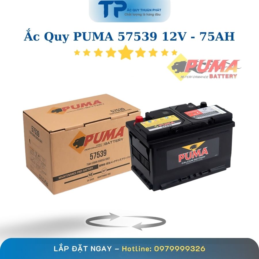 Ắc Quy PUMA 57539 12V - 75AH