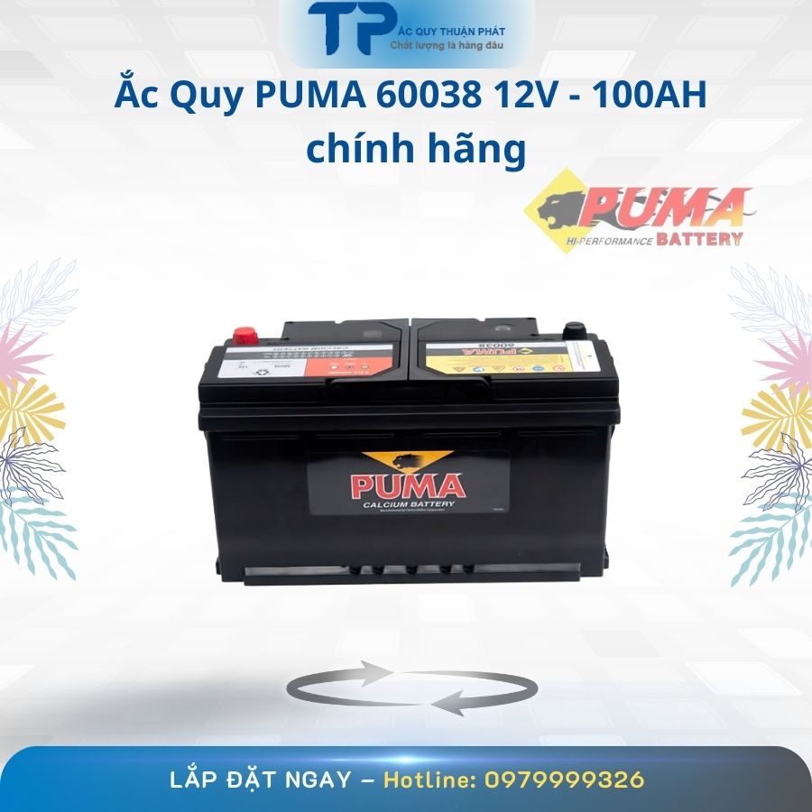 Ắc Quy PUMA 60038 12V - 100AH chính hãng