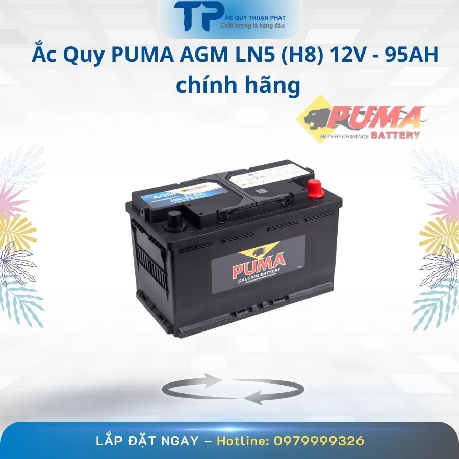 Ắc Quy PUMA AGM LN5 H8 12V - 95AH chính hãng