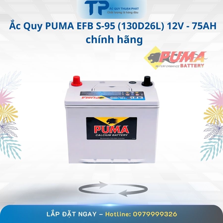 Ắc Quy PUMA EFB S-95 130D26L 12V - 75AH chính hãng