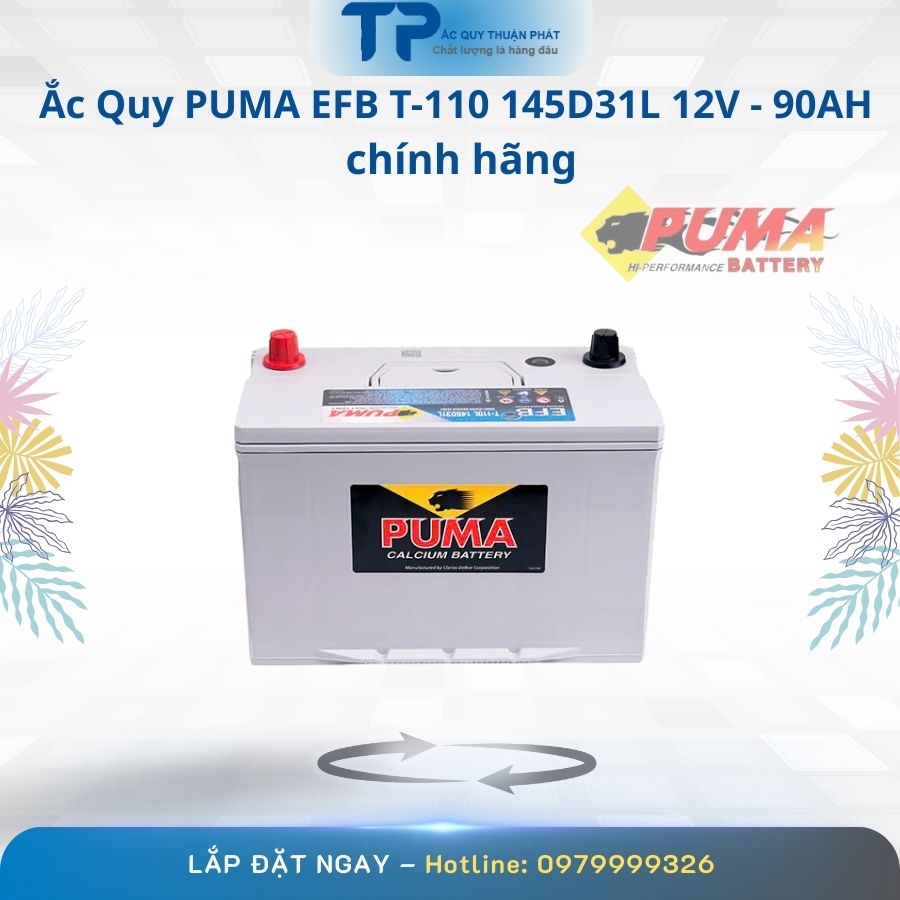 Ắc Quy PUMA EFB T-110 145D31L 12V - 90AH chính hãng