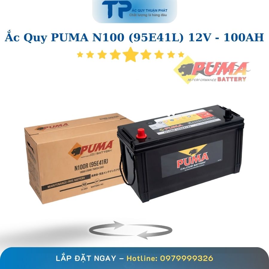 Ắc Quy PUMA N100 95E41L 12V - 100AH