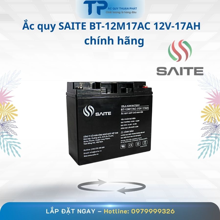 Ắc Quy Saite BT-12M17AC 12V - 17AH chính hãng