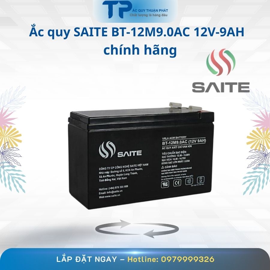 Ắc Quy Saite BT 12M9.0AC 12V - 9AH chính hãng