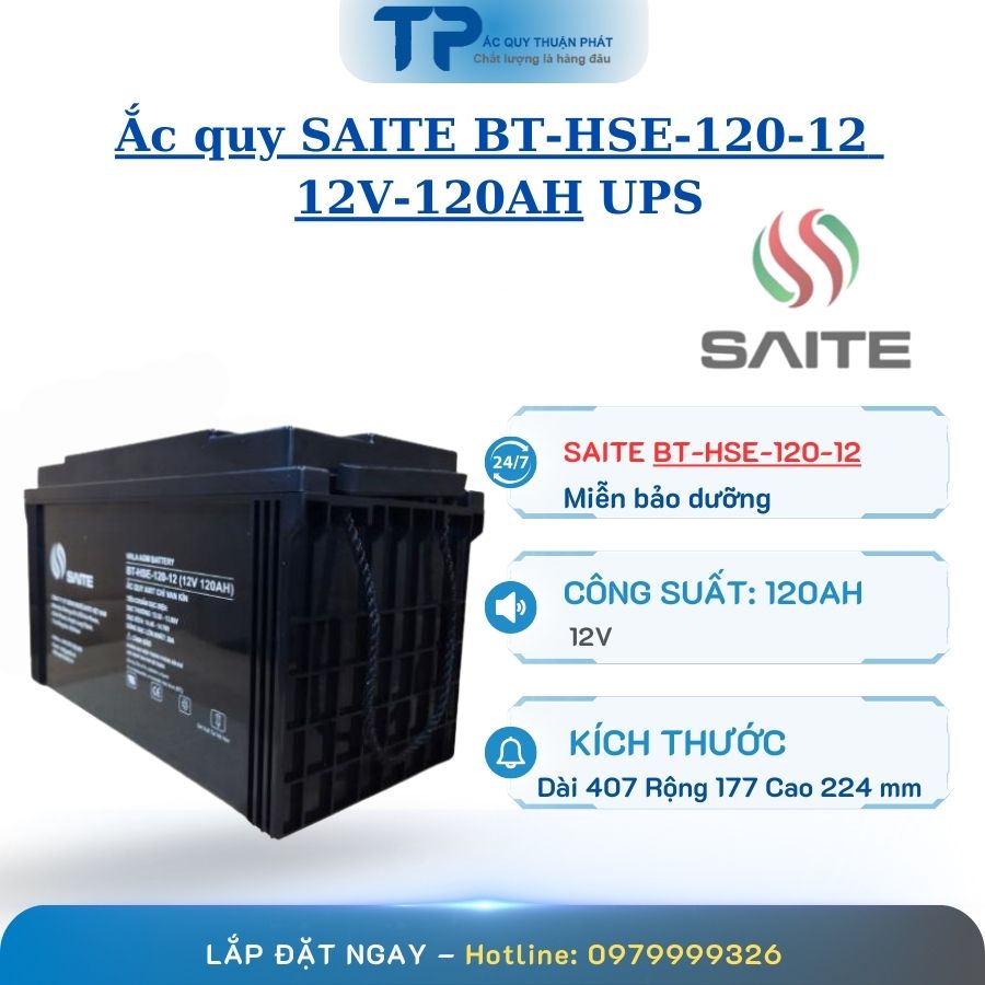 Ắc Quy Saite BT-HSE-120-12 12V - 120AH UPS