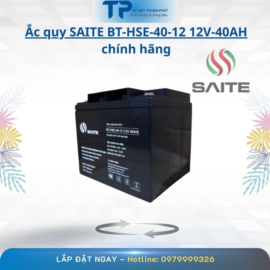 Ắc Quy Saite BT-HSE-40-12 12V - 40AH chính hãng