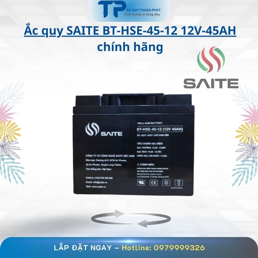 Ắc Quy Saite BT-HSE-45-12 12V - 45AH chính hãng