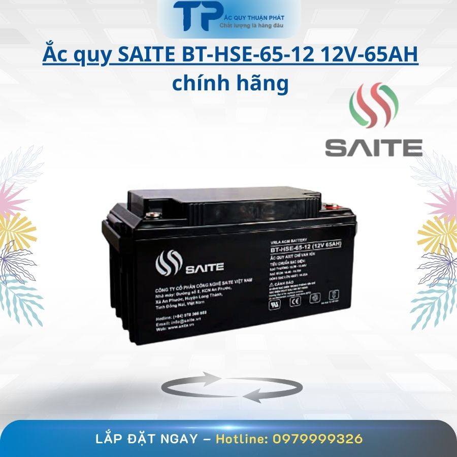 Ắc Quy Saite BT-HSE-65-12 12V - 65AH chính hãng