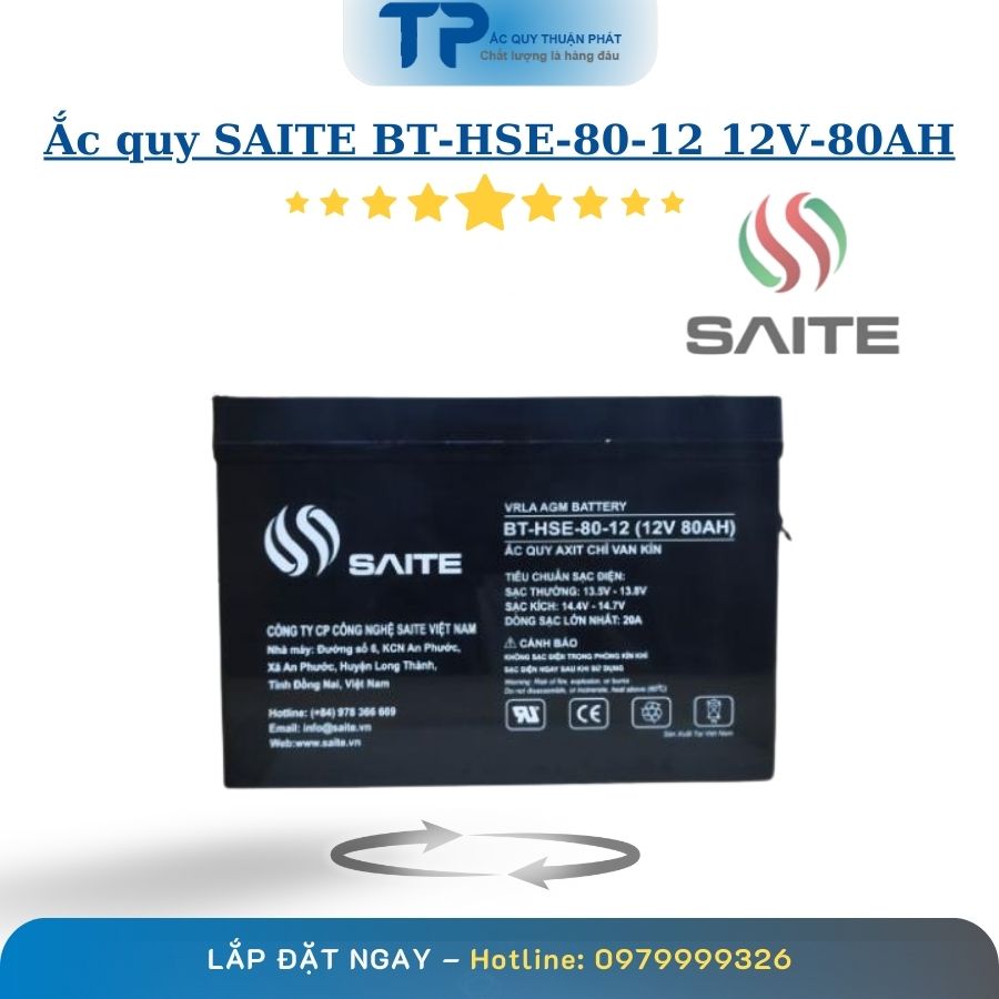 Ắc Quy Saite BT-HSE-80-12 12V - 80AH