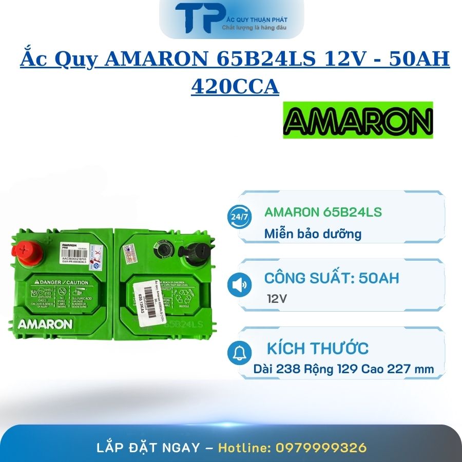 Ắc quy AMARON 65B24LS 12V - 50AH 420CCA