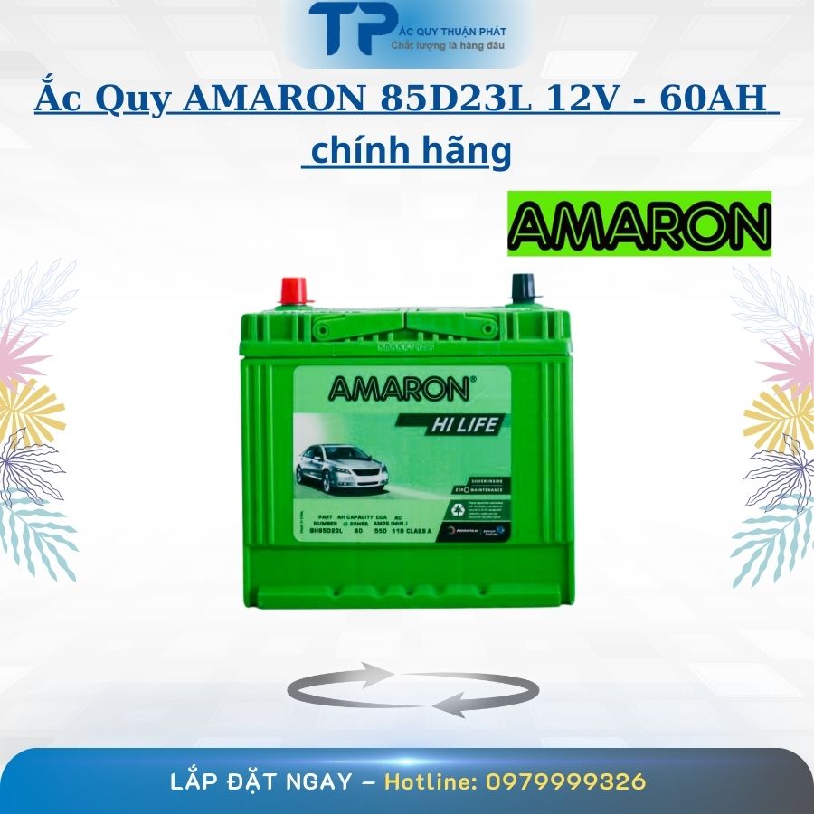 Ắc Quy AMARON 85D23L 12V - 60AH chính hãng