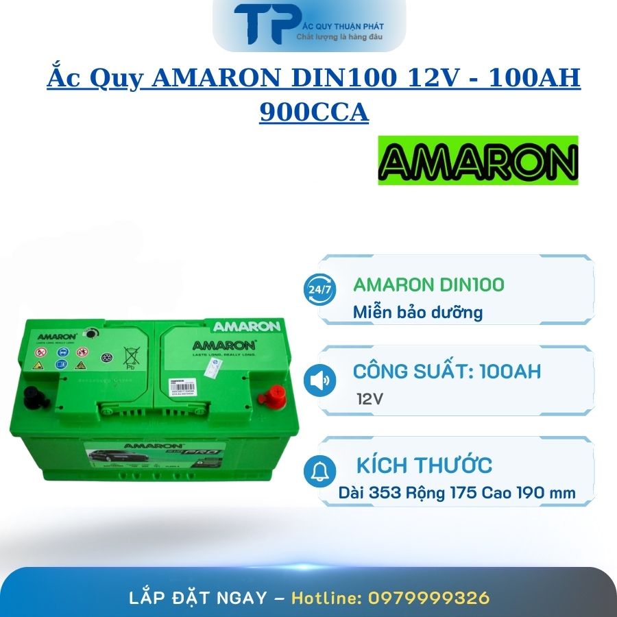Ắc Quy AMARON DIN100 12V - 100AH 900CCA