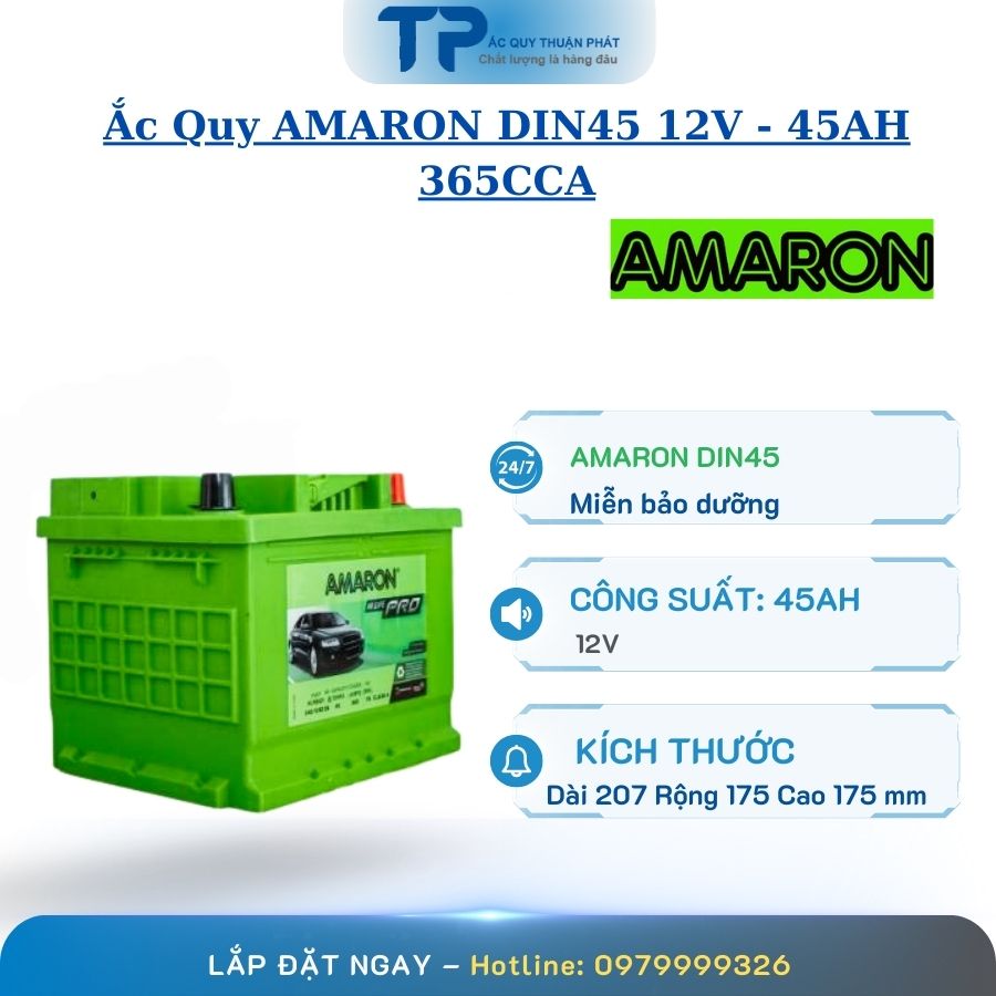 Ắc Quy AMARON DIN45 12V - 45AH 365CCA