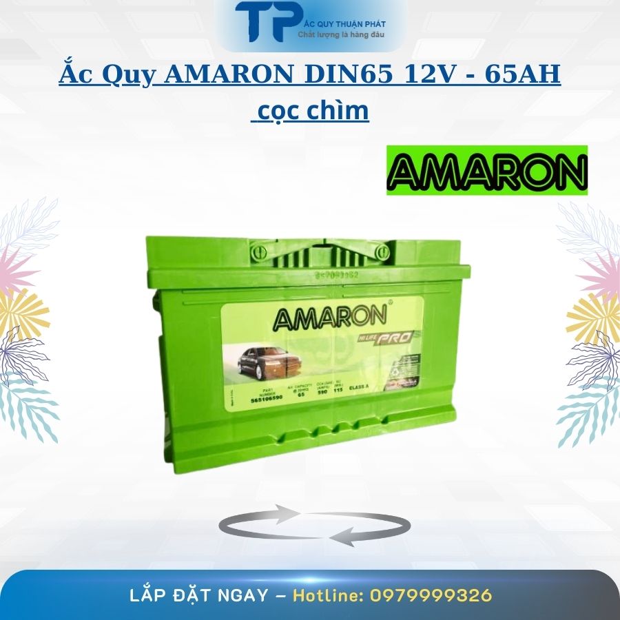 Ắc Quy AMARON DIN65 12V - 65AH cọc chìm