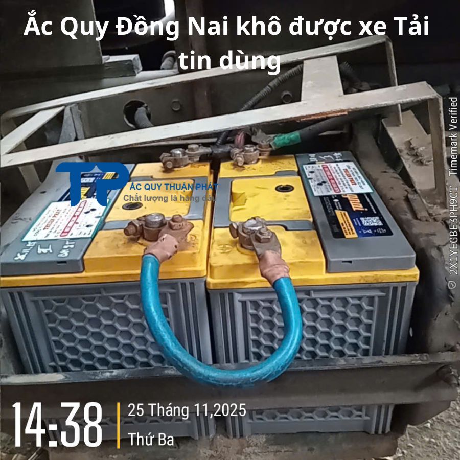 Ắc Quy Đồng Nai khô được xe tải tin dùng