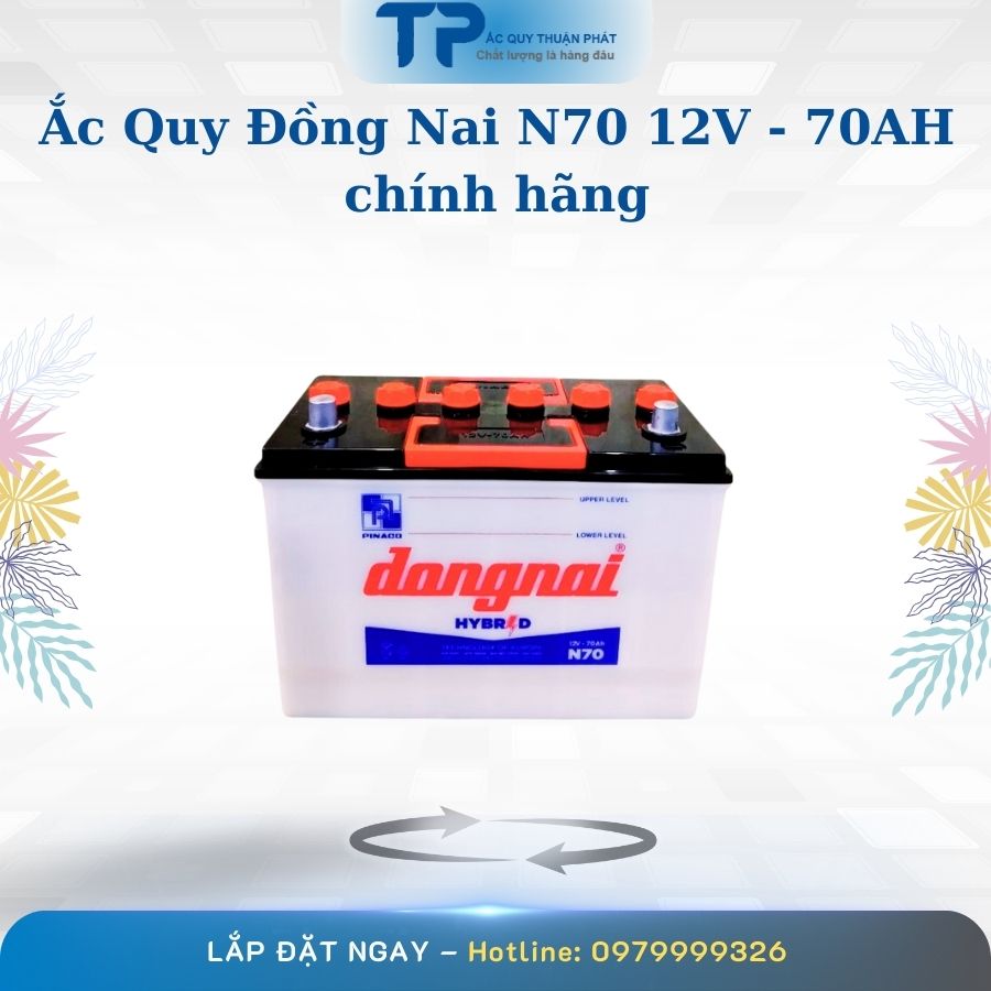 Ắc quy Đồng Nai N70 12V - 70AH chính hãng