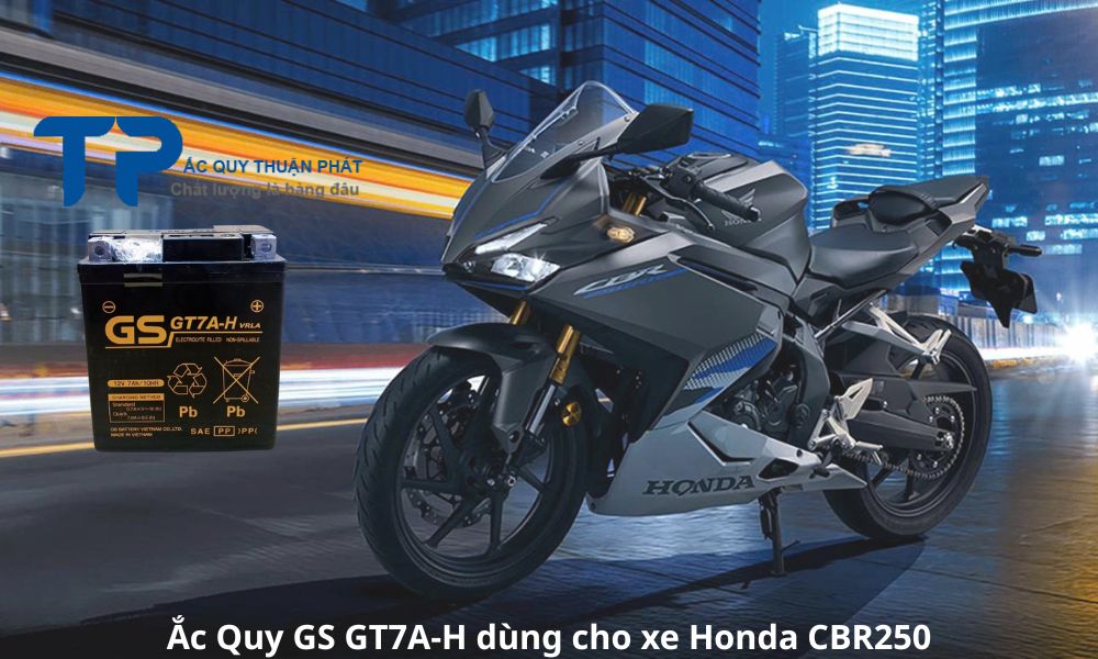 Ắc Quy GS GT7A-H dùng cho xe Honda CBR250