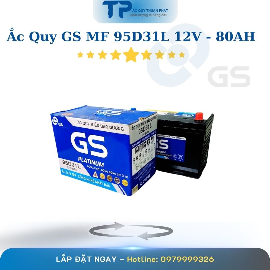 Ắc quy GS MF 95D31L 12V - 80AH