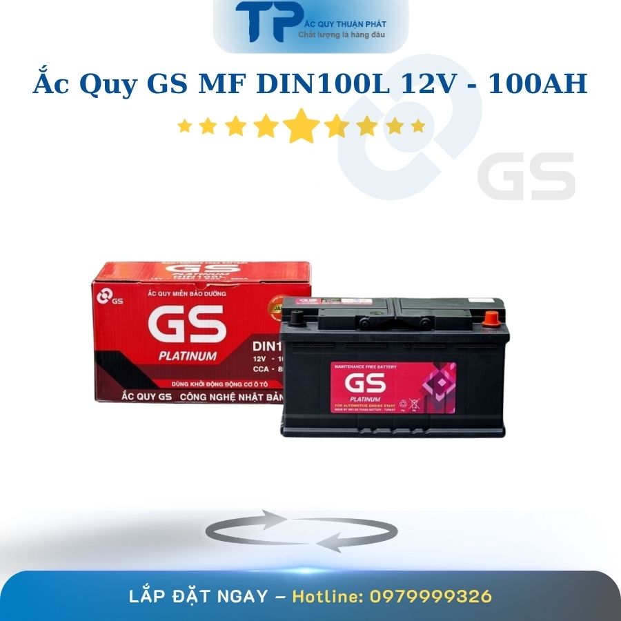 Ắc quy GS MF DIN100L 12V - 100AH