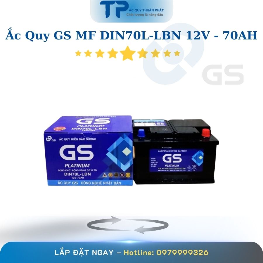 Ắc quy GS MF DIN70L-LBN 12V - 70AH
