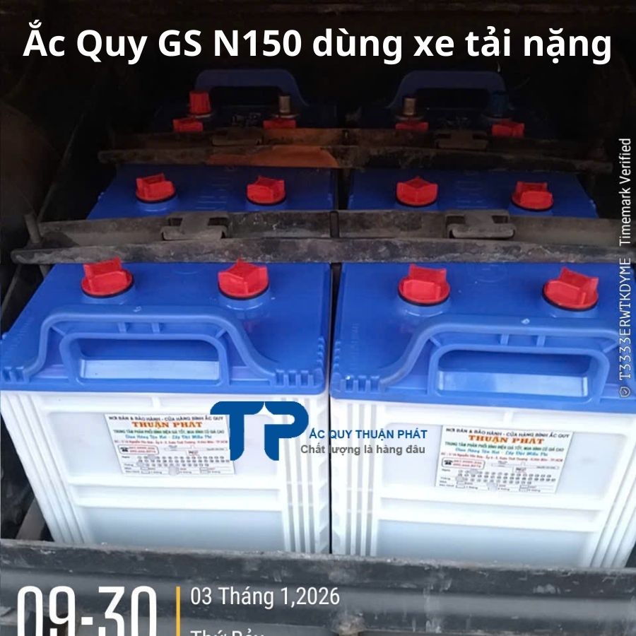 Ắc Quy GS N150 dùng cho xe tải nặng