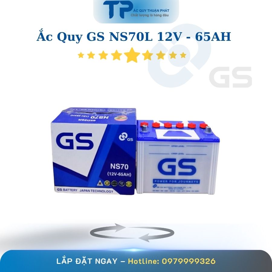 Ắc quy GS NS70L 12V - 65AH