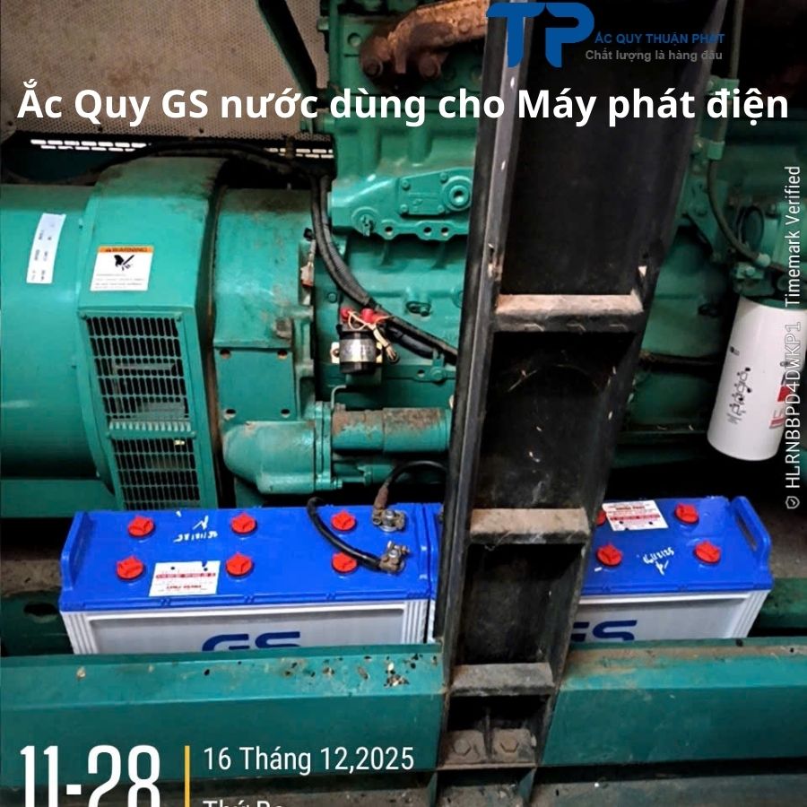 Ắc Quy GS nước dùng cho Máy phát điện