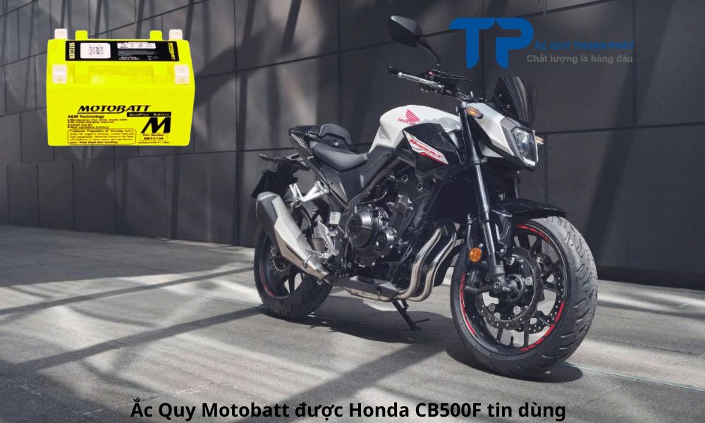 Ắc Quy Motobatt được Honda CB500F tin dùng