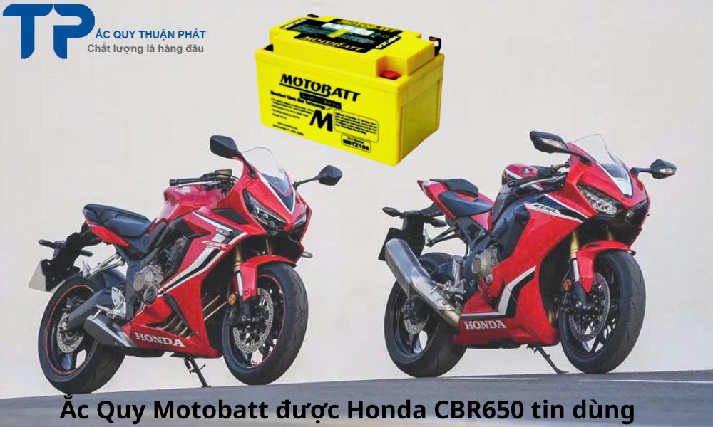 Ắc Quy Motobatt được Honda CBR650 tin dùng