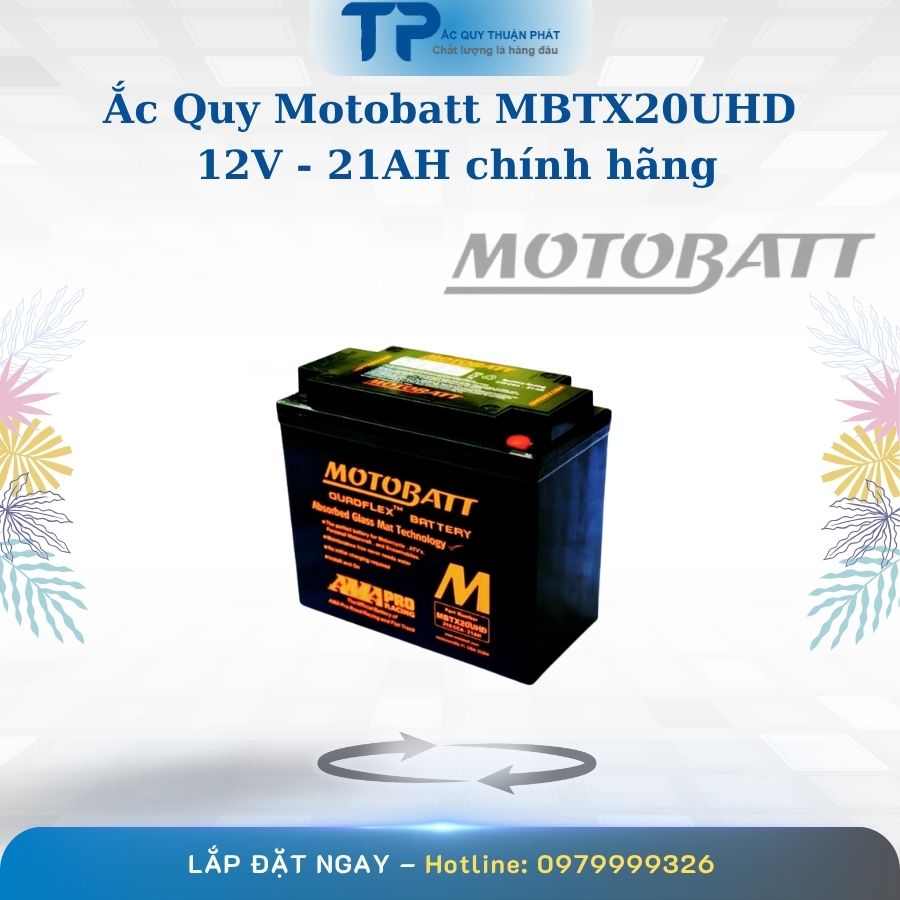 Ắc quy Motobatt MBTX20UHD 12V - 21AH chính hãng