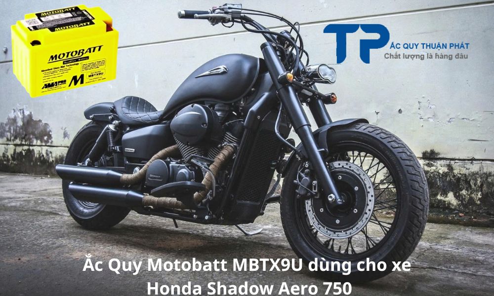 Ắc Quy Motobatt MBTX9U dùng cho xe Honda Shadow Aero 750