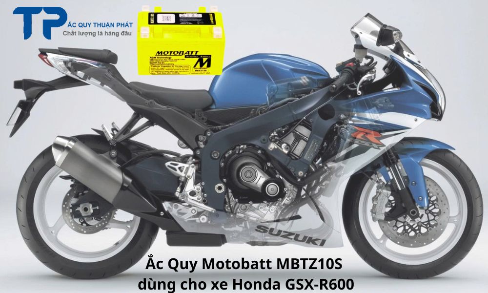 Ắc Quy Motobatt MBTZ10S dùng cho xe Honda GSX-R600