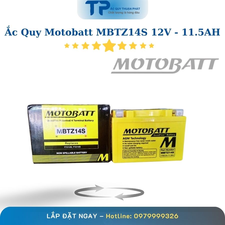 Ắc quy Motobatt MBTZ14S 12V - 11.5AH