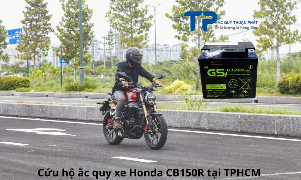 Cứu hộ ắc quy xe Honda CB150R tại TPHCM