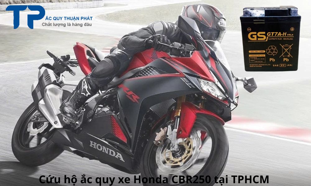 Cứu hộ ắc quy xe Honda CBR250 tại TPHCM