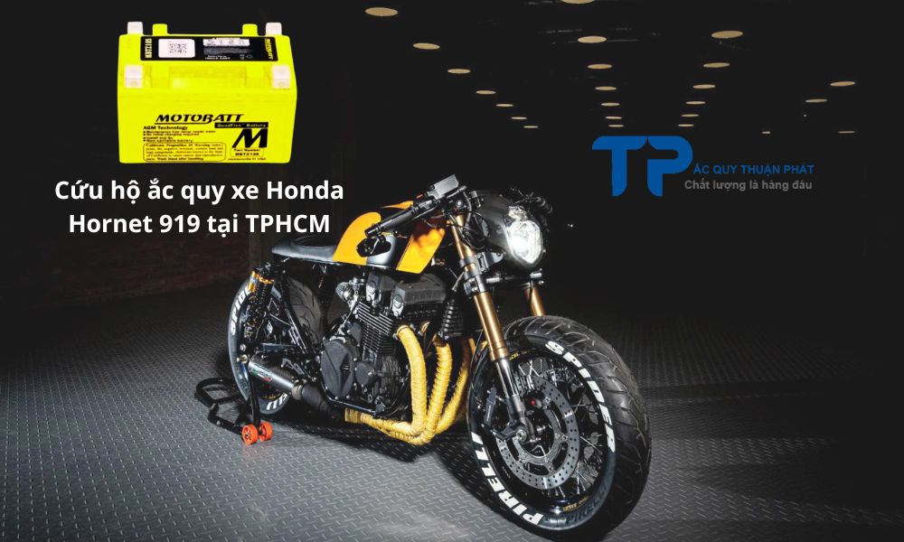 Cứu hộ ắc quy xe Honda Hornet 919 tại TPHCM