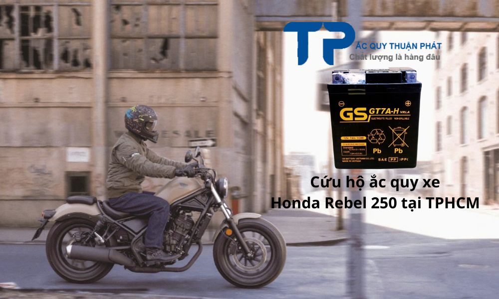 Cứu hộ ắc quy xe Honda Rebel 250 tại TPHCM