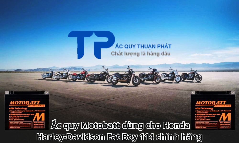 Ắc quy Motobatt dùng cho Honda Harley-Davidson Fat Boy 114 chính hãng