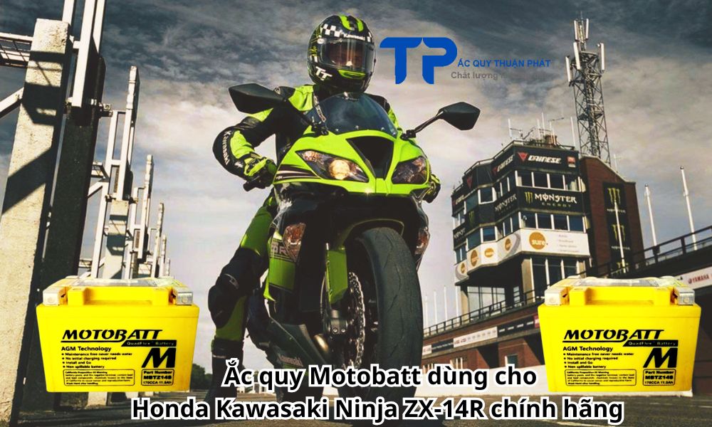 Ắc quy Motobatt dùng cho Honda Kawasaki Ninja ZX-14R chính hãng