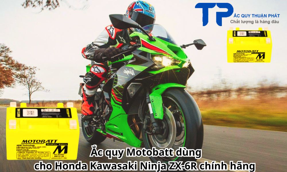 Ắc quy Motobatt dùng cho Honda Kawasaki Ninja ZX-6R chính hãng
