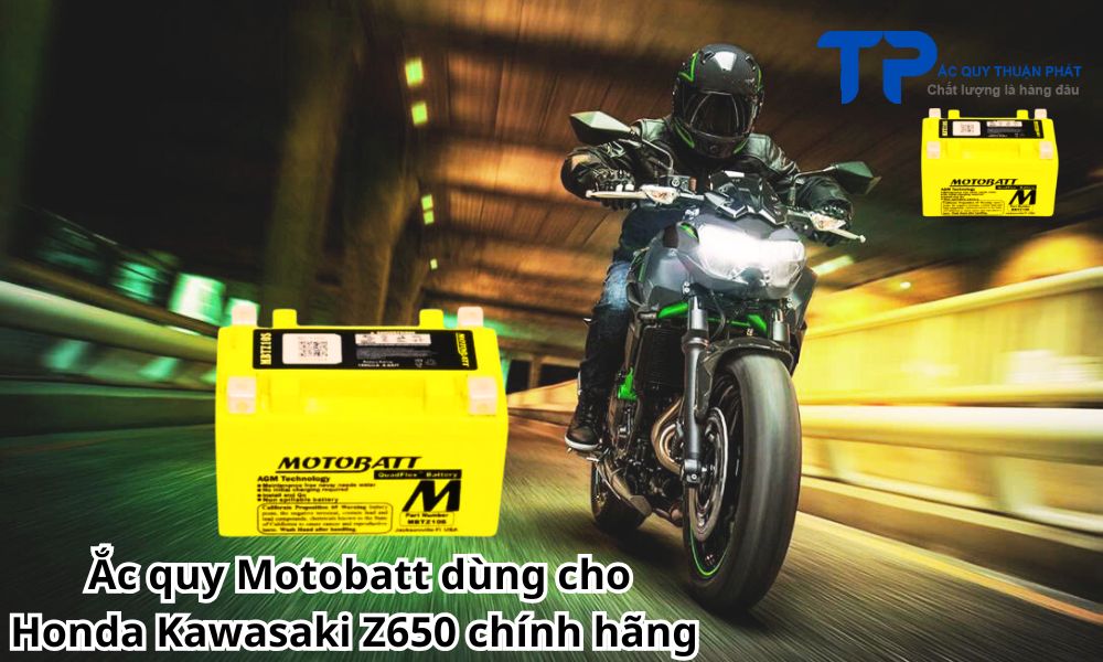Ắc quy Motobatt dùng cho Honda Kawasaki Z650 chính hãng